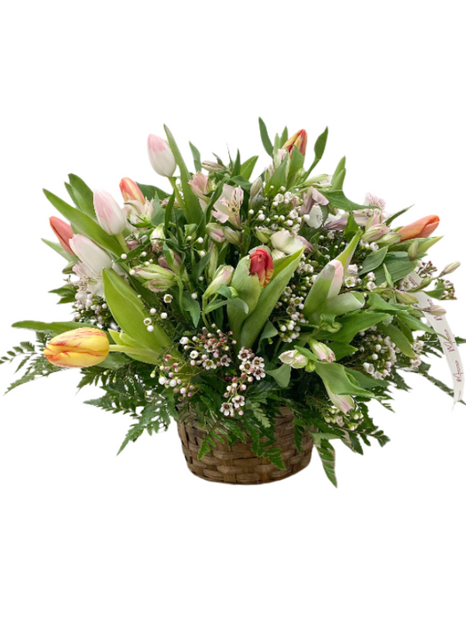 Flower Arrangement Spring Basket