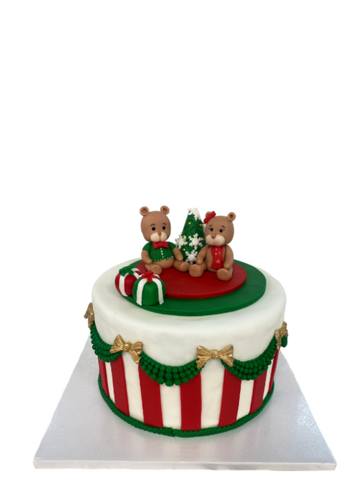 Christmas Cake Teddy Bears