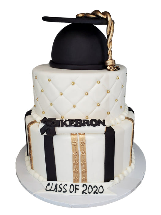 Black & Gold Graduation cake