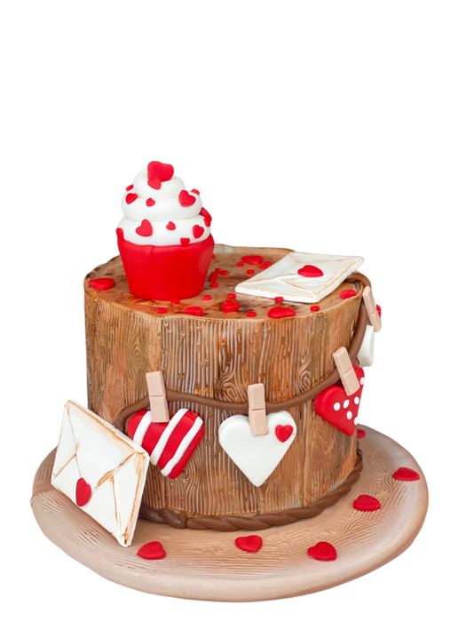 Valentine's Love Letters Cake