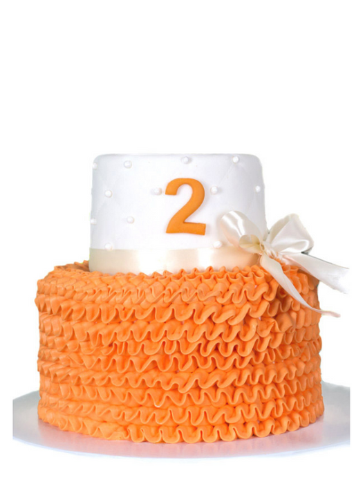 Kids Cake Orange And White