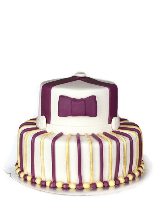 Kids Cake Stripes and Bow