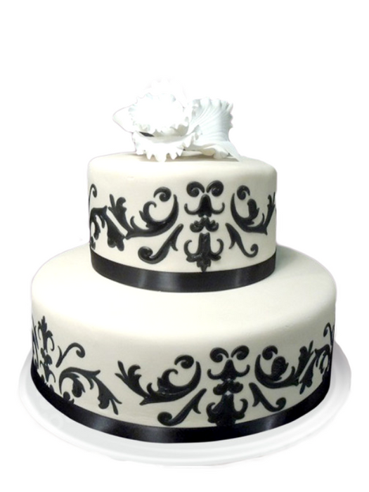 Black and White Wedding Cake