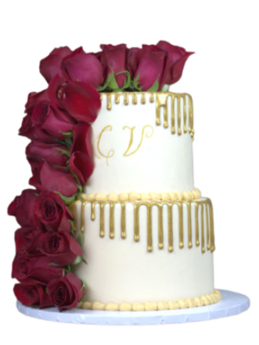 Wedding Cake Flower Rain