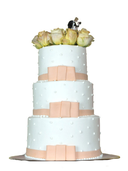 Dotted Elegance Wedding Cake