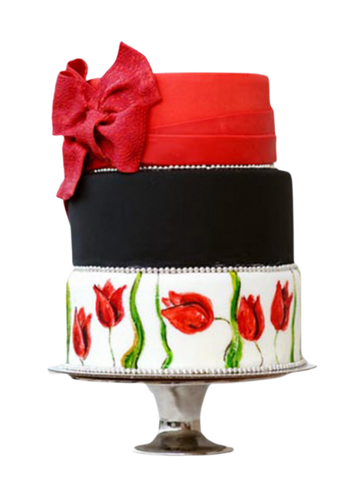 Wedding Cake Red Tulips