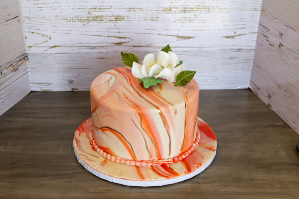 Birthday Cake Orange Marble